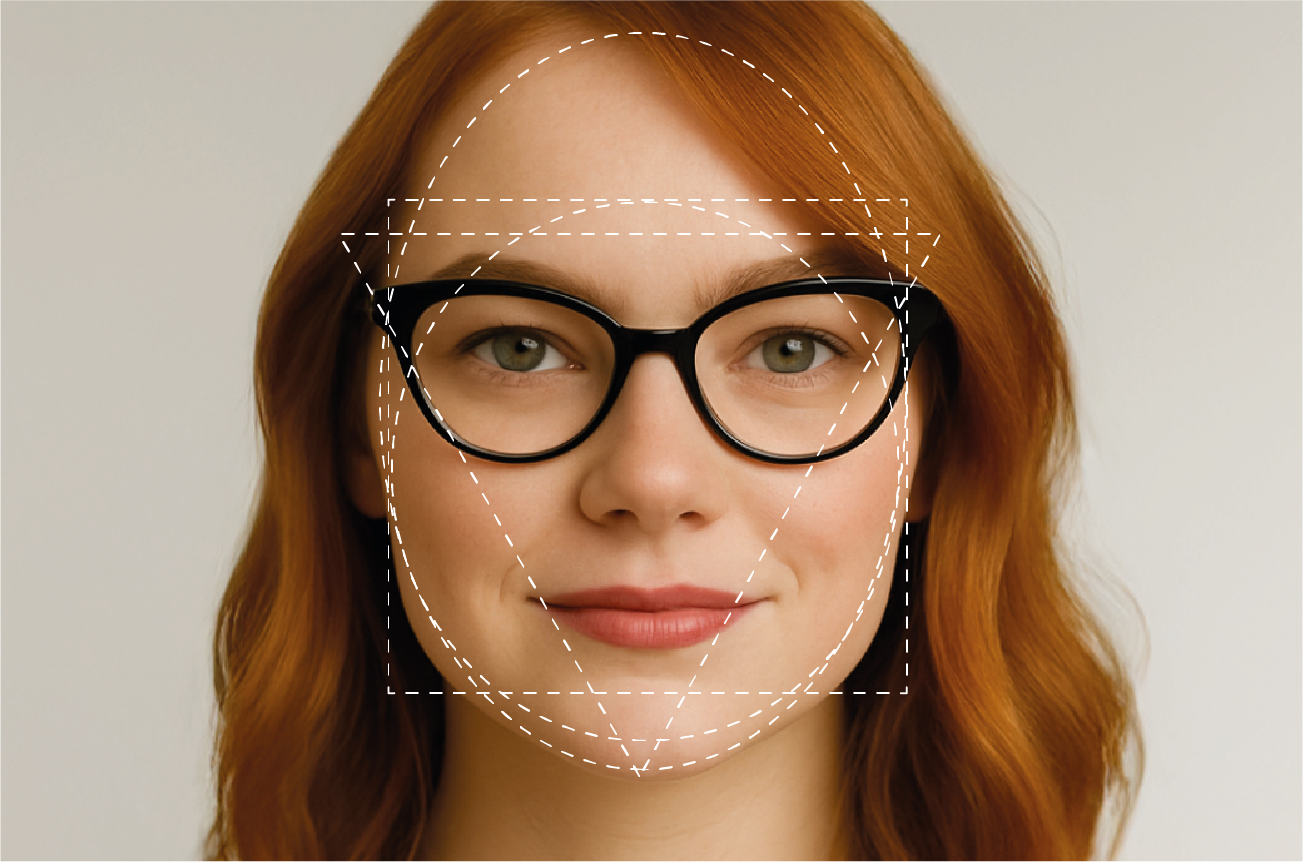Schemat doboru okularów do kształtu twarzy – analiza proporcji w Kąciku Stylizacji