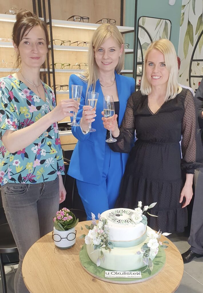 Uroczyste otwarcie Centrum Optyczno-Okulistycznego U Okulistek w Gdańsku Wrzeszczu – nowoczesna poradnia okulistyczna i salon optyczny.