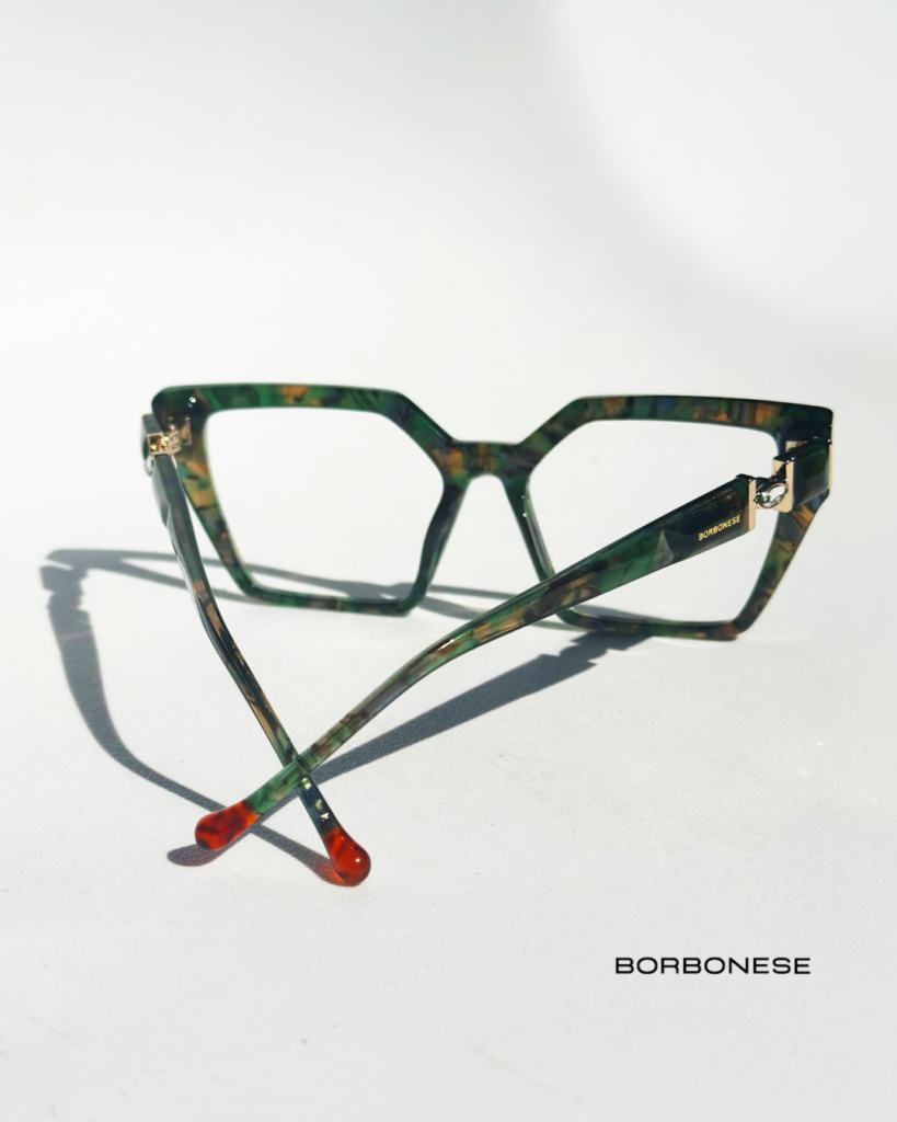 Zielone damskie okulary Borbonese w oprawce tortoise dostępne w Uokulistek